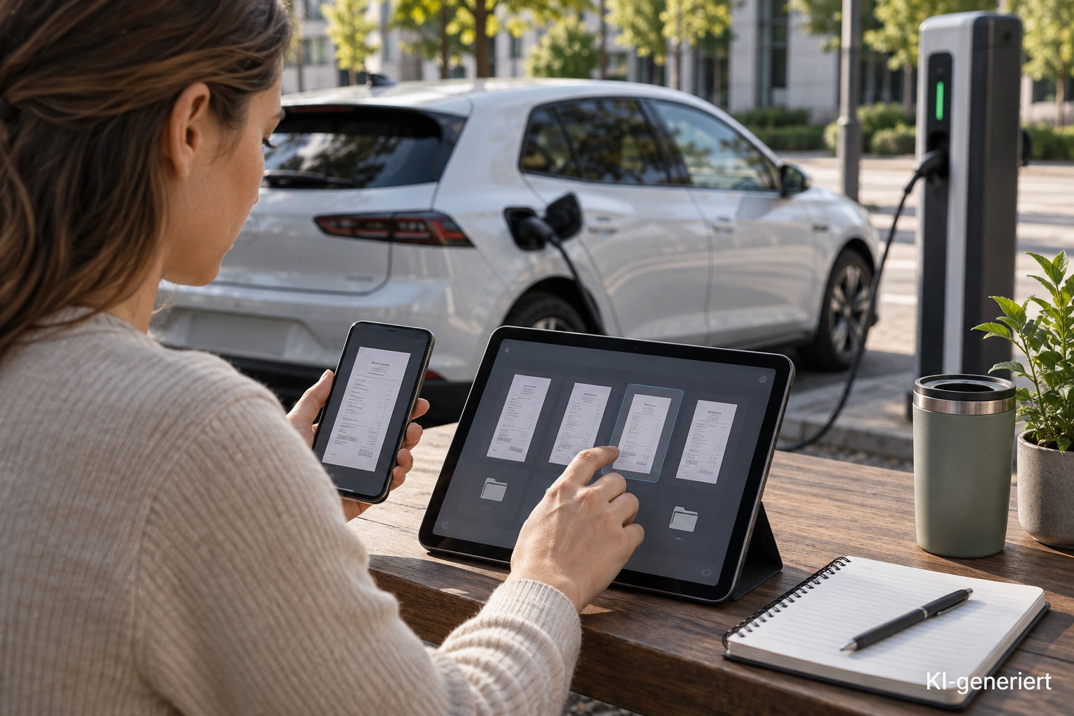 Digitale Ladebelege werden auf Smartphone und Tablet geordnet und geprüft